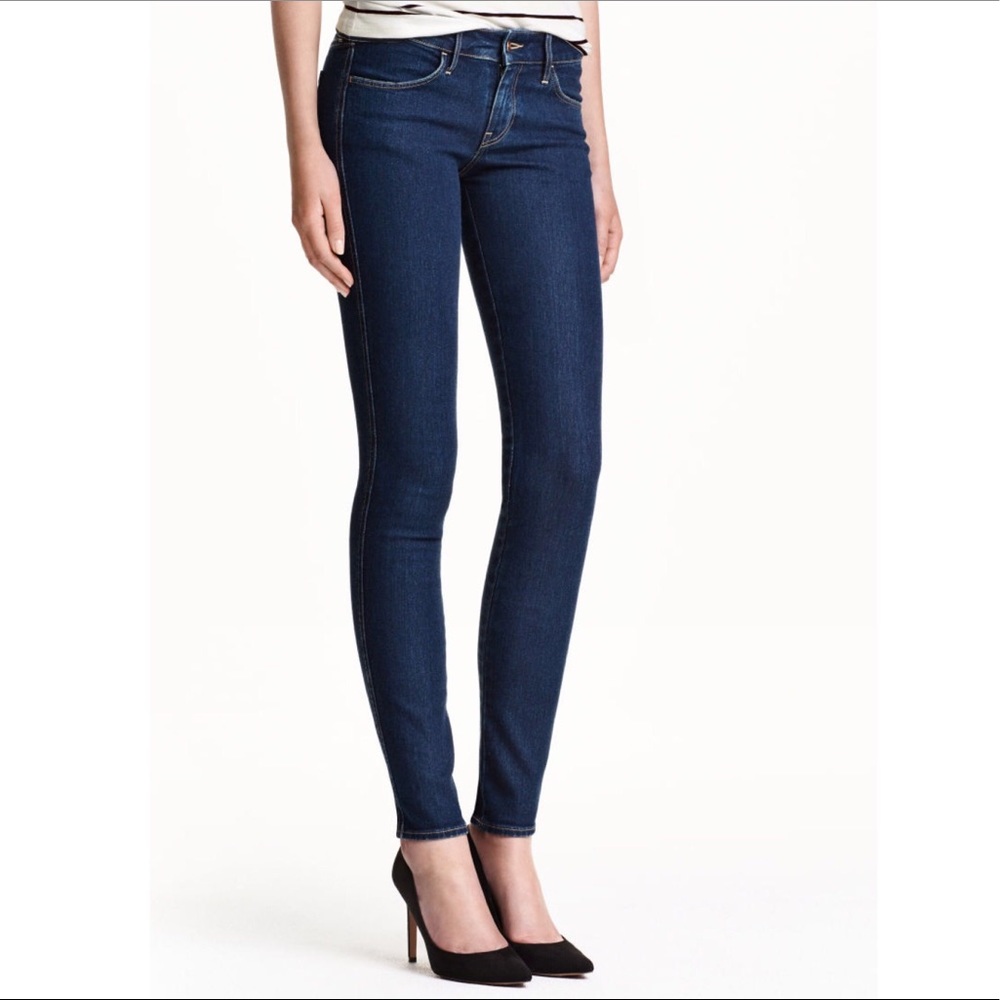 🌸Skinny Low Waist Dark Jeans